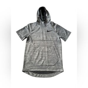 Nike Dri-FIT Short Sleeve Hoodie Gray Men’s Small EUC Athletic